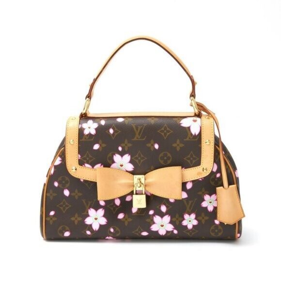 LOUIS VUITTON Monogram Cherry Blossom Sac Retro PM Handbag Takashi Murakami Tote - Picture 1 of 12